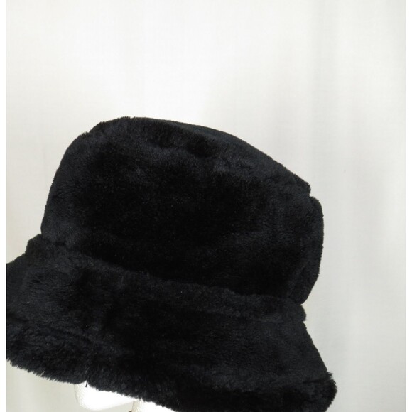 David & Young Black Faux Fur Bucket Hat main image 5